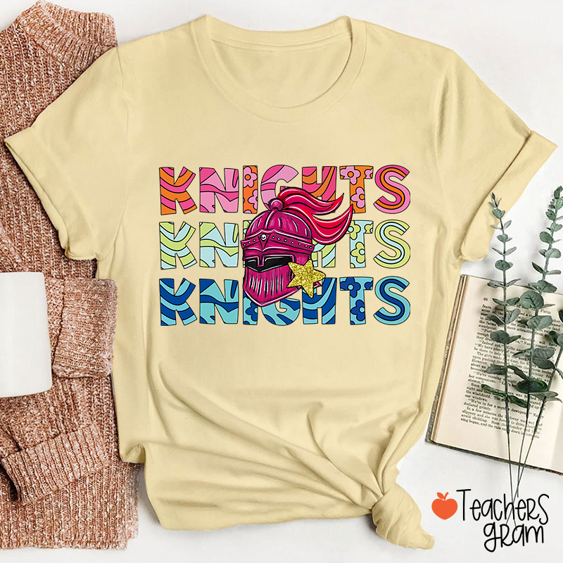 Personalized Mascot Starry Eyes School Spirit Teacher T-Shirt