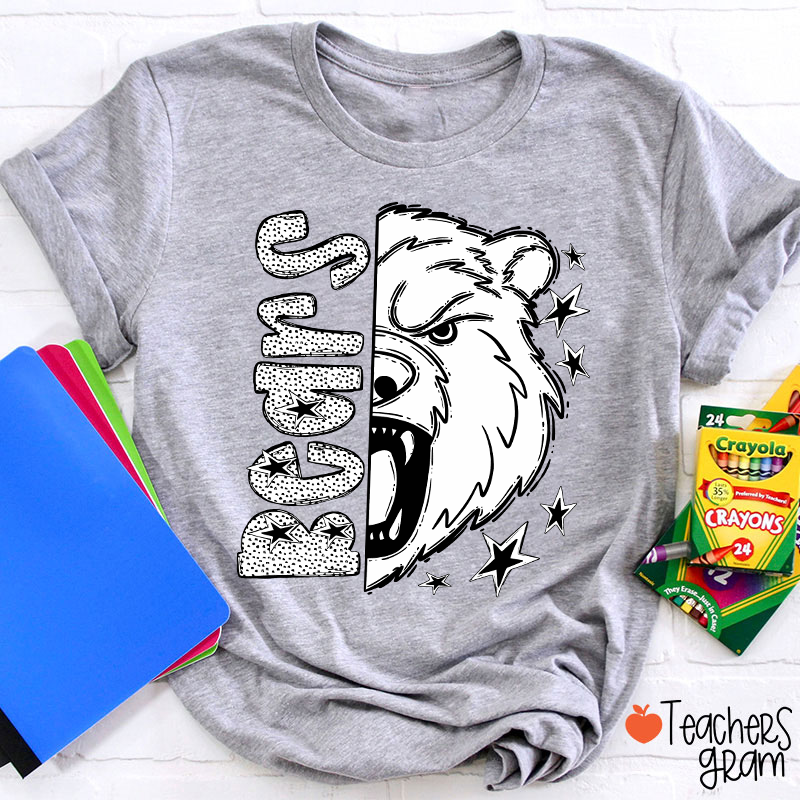 Personalized Mascot Graphic Bold Game Day Teacher T-Shirt