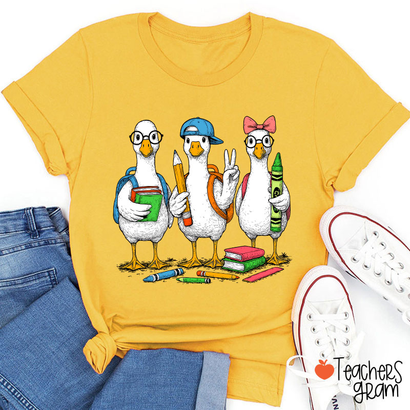 Goose Back To School Teacher T-Shirt