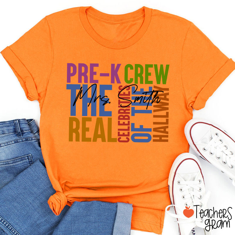 Personalized Grade Name Words Teacher T-Shirt