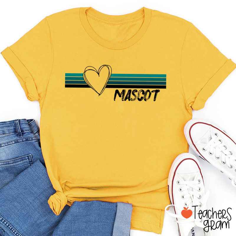 Personalized Mascot Distressed Retro School Spirit Teacher T-Shirt