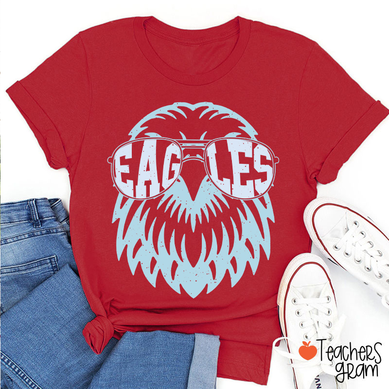 Personalized Glasses Mascot School Spirit Teacher T-Shirt