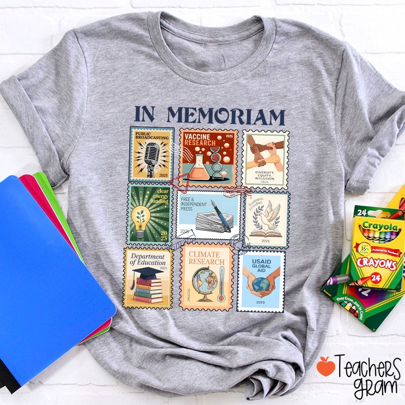 Retro In Memoriam Teacher T-Shirt