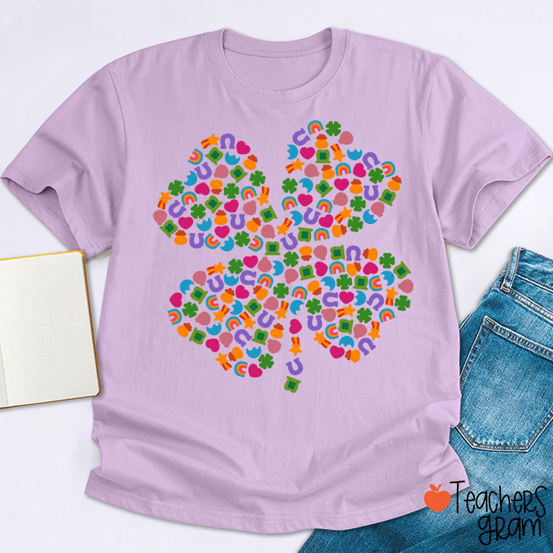 Lucky Charms Shamrock Teacher T-Shirt