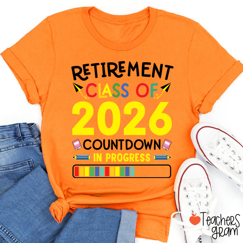 Personalized Countdown On Progress Retirement Teacher T-Shirt