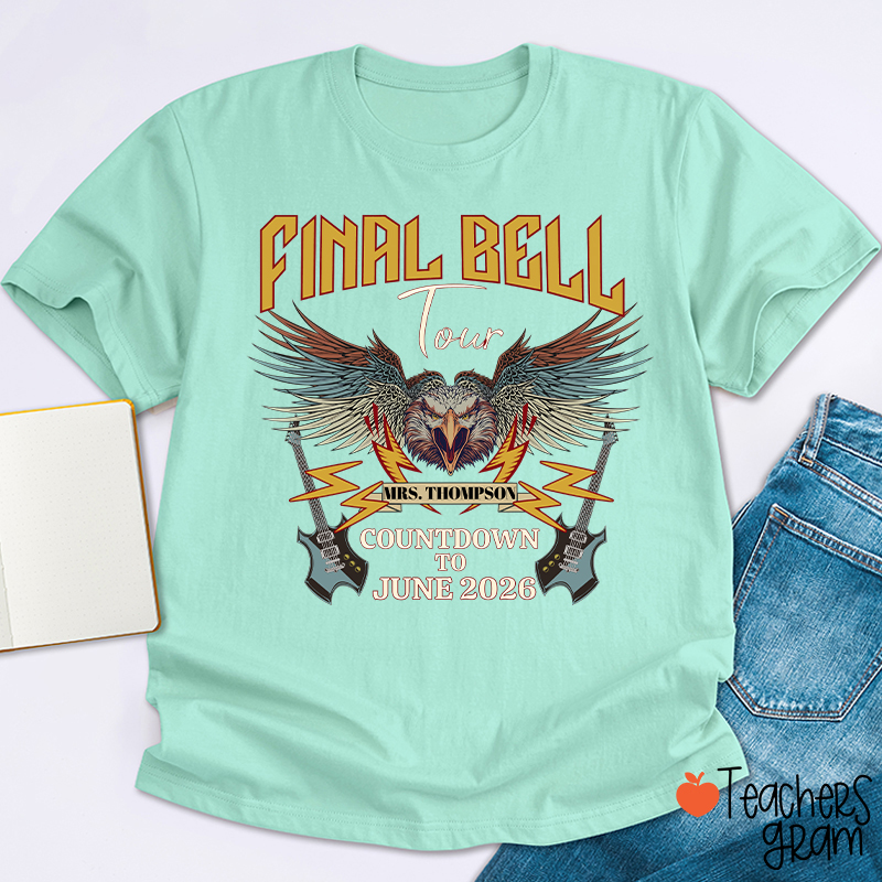 Personalized Funny Retirement Countdown Teacher T-Shirt