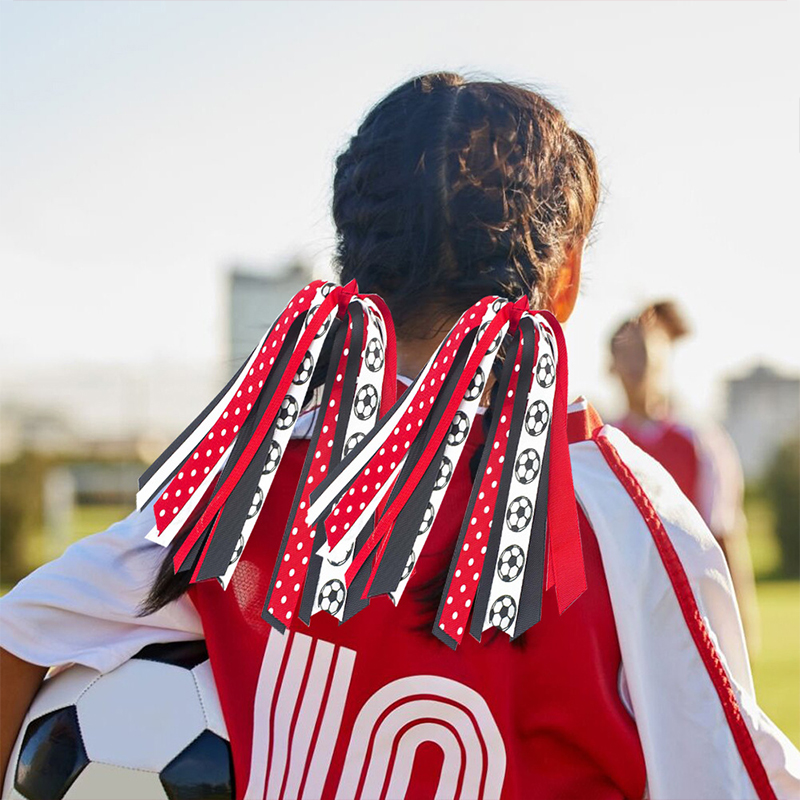 Soccer Ponytail Streamer Hair Ties
