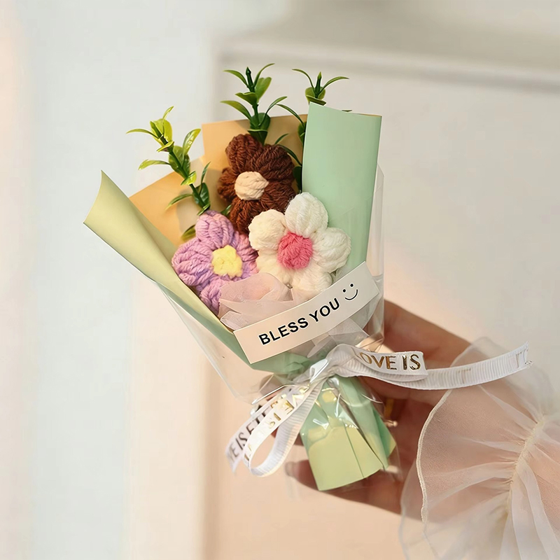 Sunflower Knitted Wool Bouquet