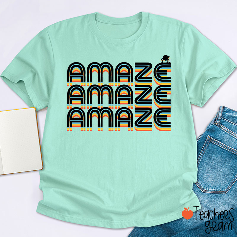 Amaze Rocky Rainbow Teacher T-Shirt