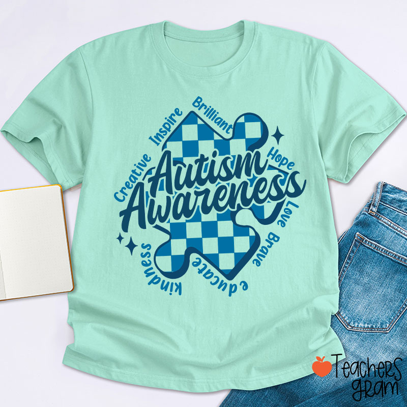 Inspire Brilliant Hope Love Brave Educate Kindness Teacher T-Shirt