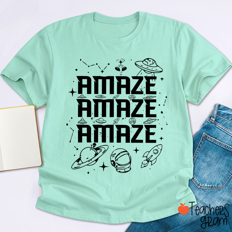 Amaze Amaze Amaze Sci Fi Book Lover Teacher T-Shirt