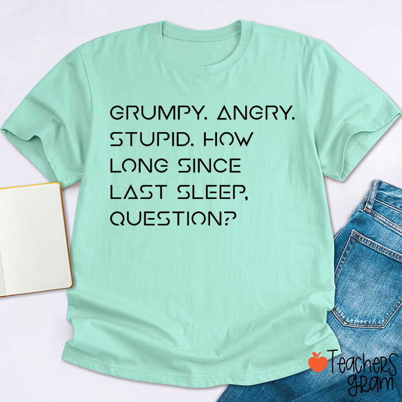 Grumpy Angry Stupid Teacher T-Shirt