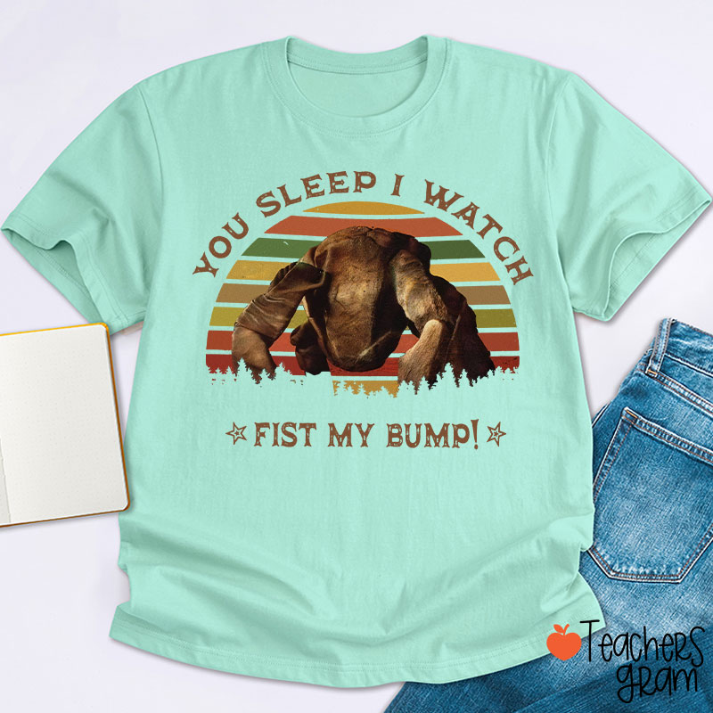 You Sleep I Watch Fist My Bump Teacher T-Shirt