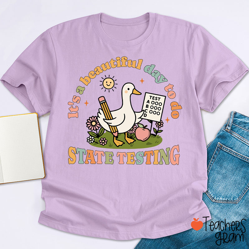 It's A Beautiful Day To Do State Testing Teacher T-Shirt