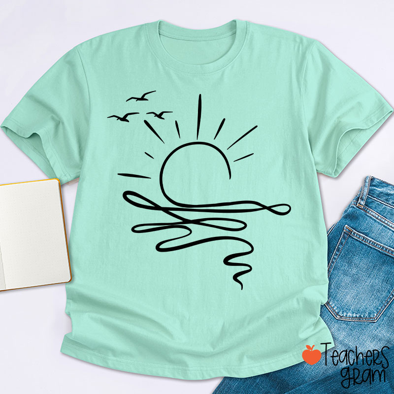Comfort Colors Sun Ocean Teacher T-Shirt