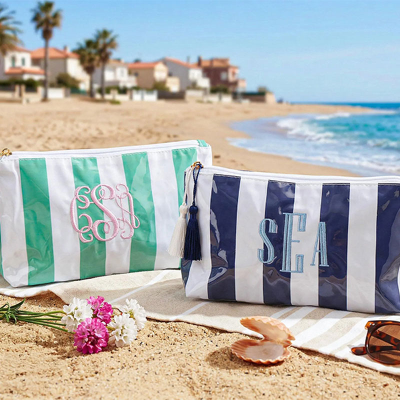 Personalized Embroidered Waterproof Beach Makeup Bag