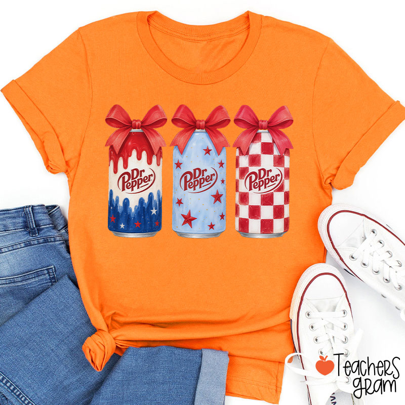 Dr Pepper Patriotic Teacher T-Shirt