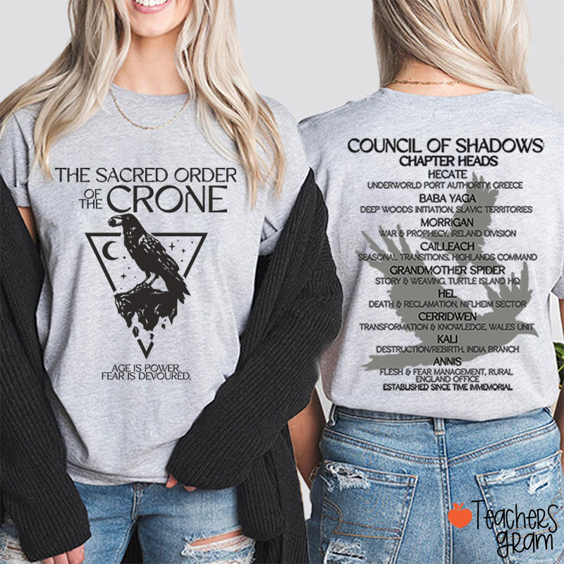 The Sacred Order Of The Crone Teacher Two Sided T-Shirt