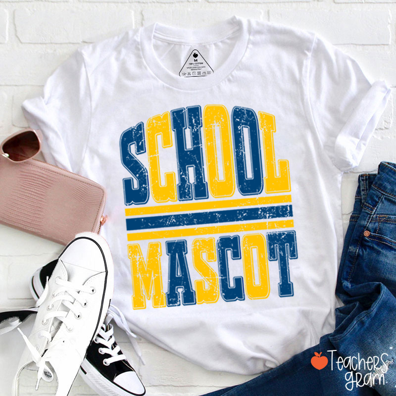 Personalized Sport Distressed Striped Teacher T-Shirt