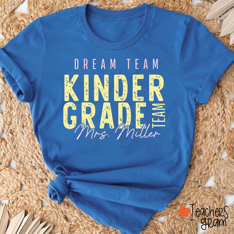 Personalized Grade School Supply Teacher T-Shirt