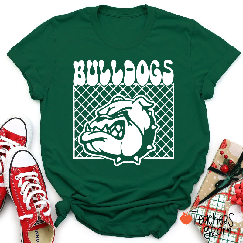 Personalized School Spirit Mascot Vintage Distressed Teacher T-Shirt