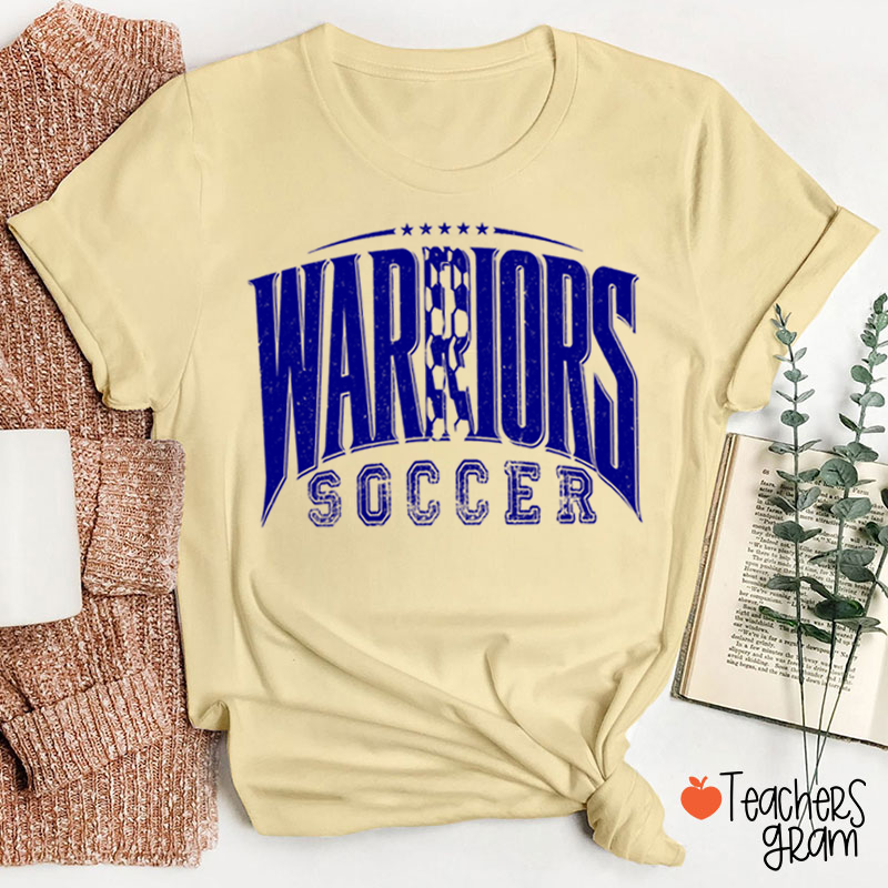 Personalized Mascot Vintage Distressed Football Star Graphic Teacher T‑Shirt