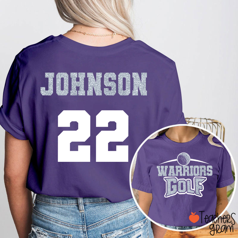 Personalized Mascot Sport And Your Name Bright Teacher Two Sided T-Shirt