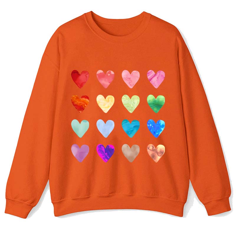 Colorful Love Combination Teacher Sweatshirt