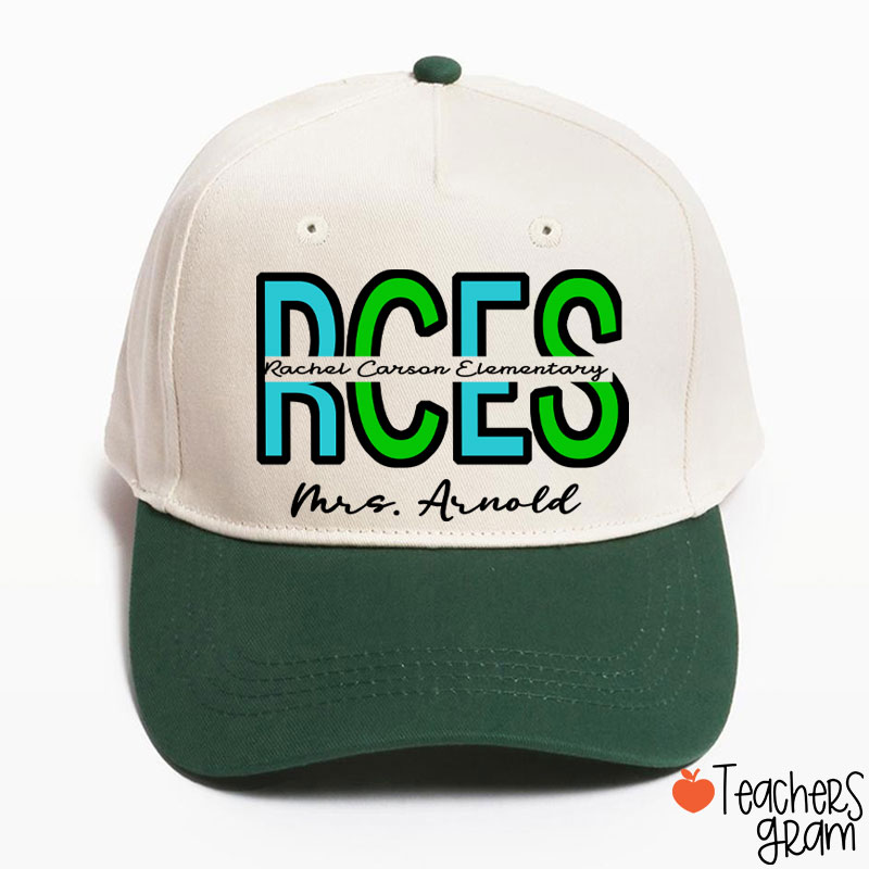 Personalized School Name Abbreviation School Color Teacher Baseball Cap