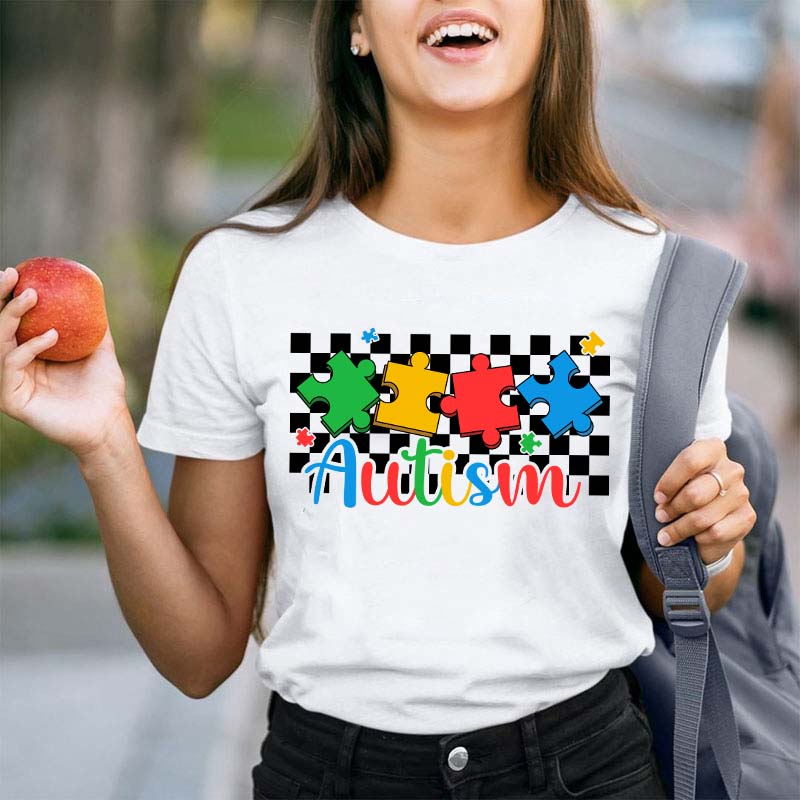 Puzzle Autism Teacher T-Shirt