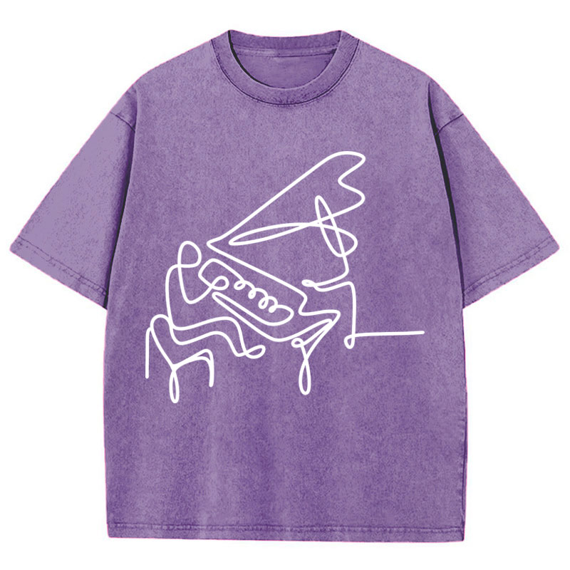 Musician Piano Teacher Washed T-Shirt