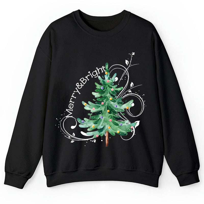 Merry And Bright Christmas Teacher Sweatshirt