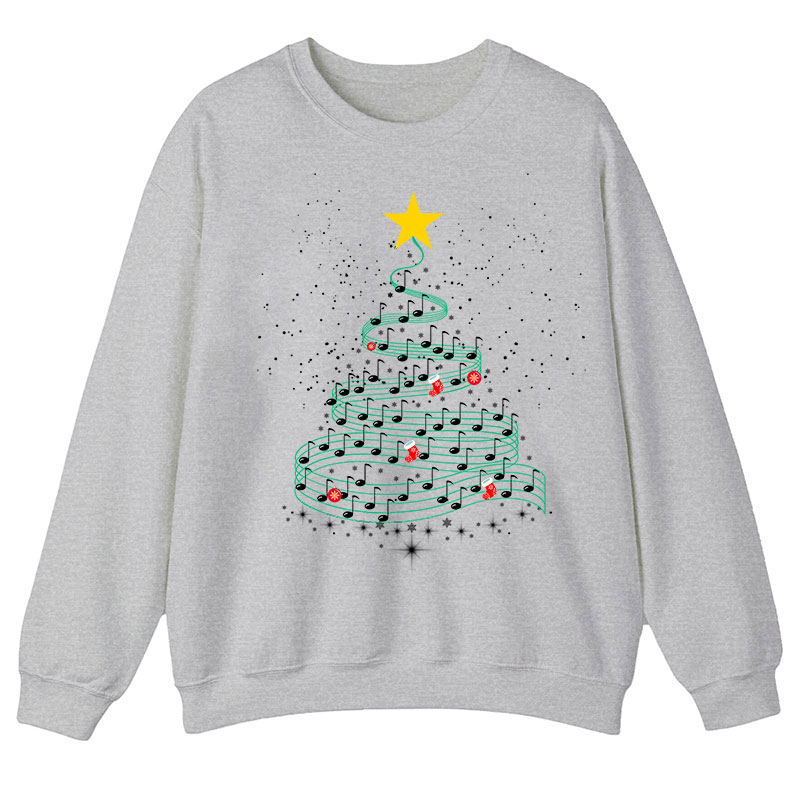 Music Note Christmas Tree Teacher Sweatshirt