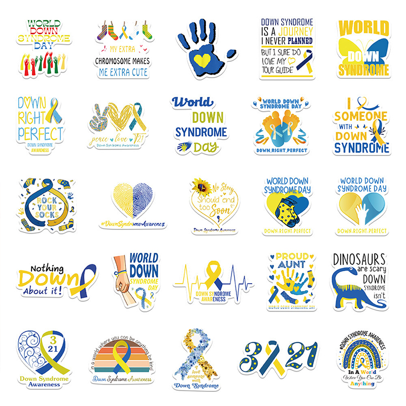 50 PCS Down Syndrome Teacher Stickers