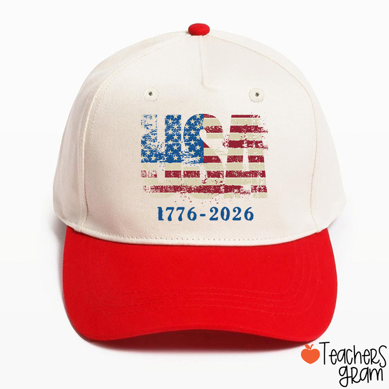 USA 1776-2026 Teacher Baseball Cap