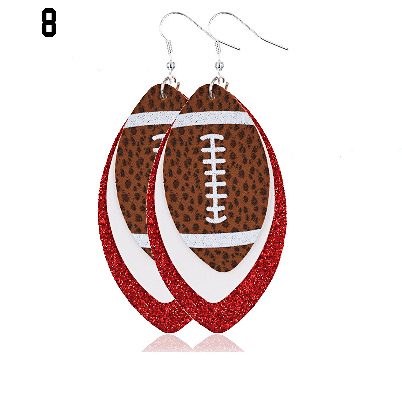 Football Leather Earrings