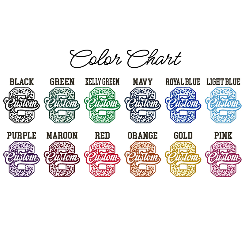 Personalized Mascot Leopard Block Letter Teacher T-Shirt