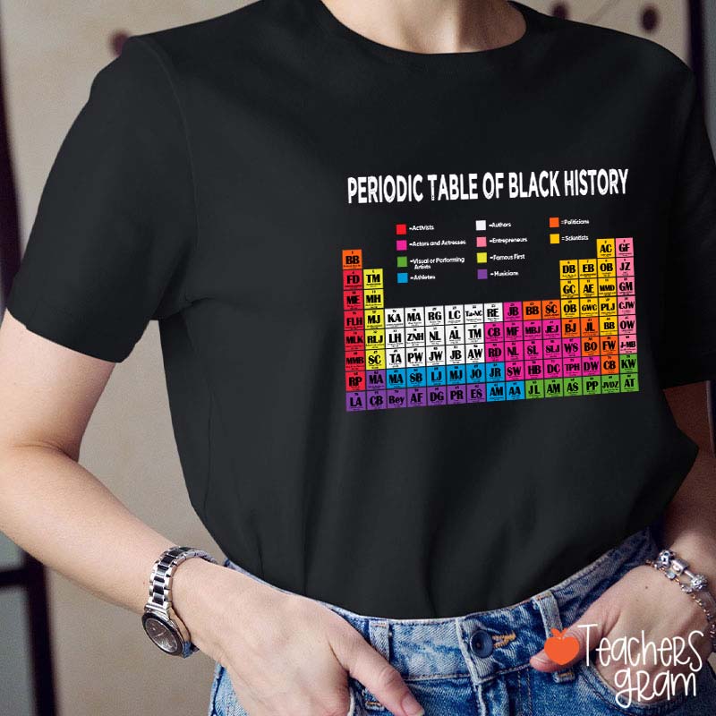 Periodic Table Of Black History Teacher T-Shirt