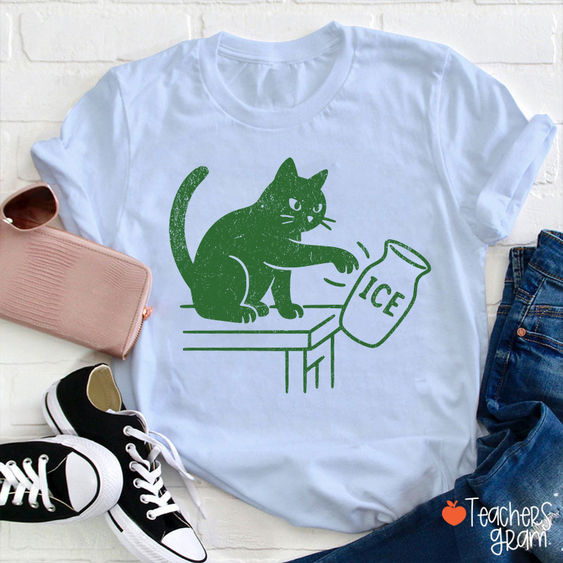 Abolish ICE Funny Cat Political Teacher T-Shirt