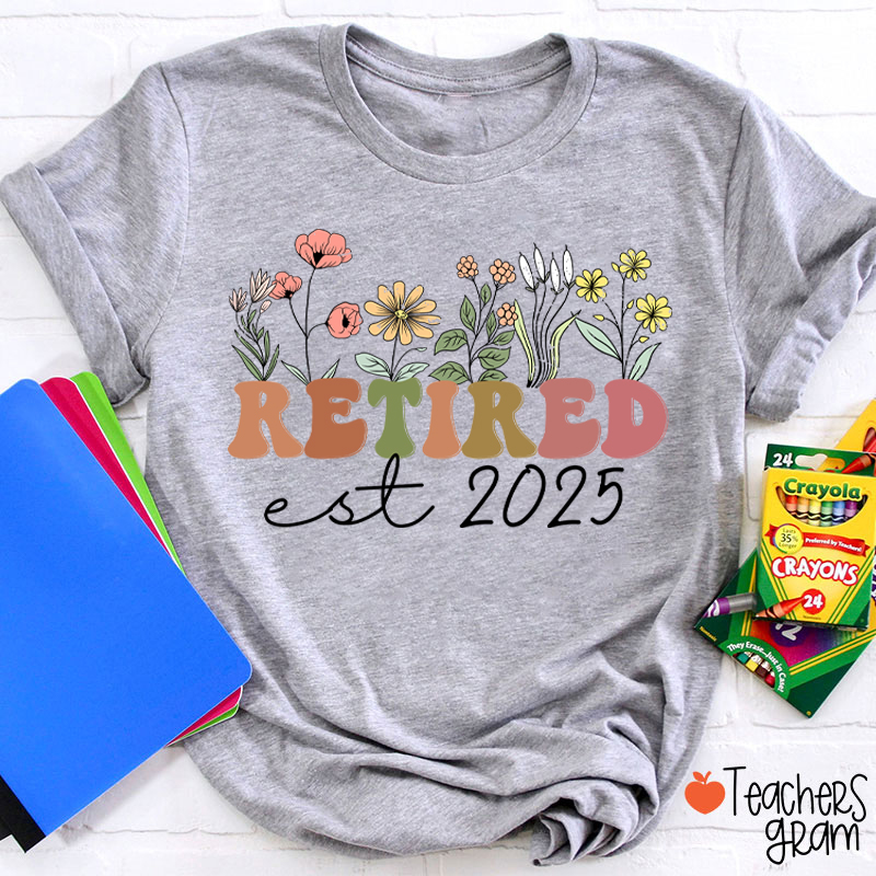 Personalized Retired Est Teacher T-Shirt