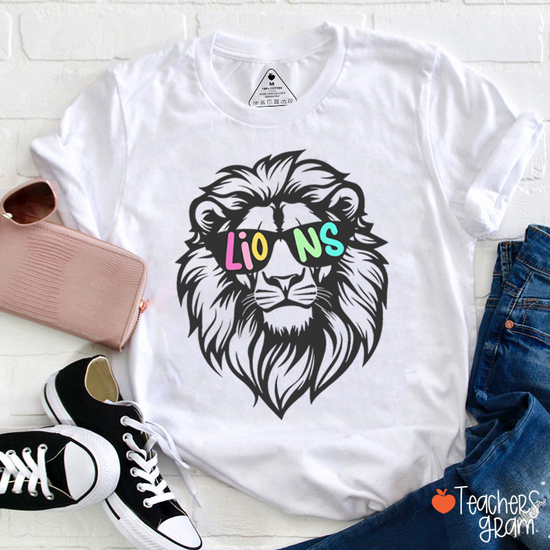 Personalized Sunglasses Mascot Teacher T-Shirt