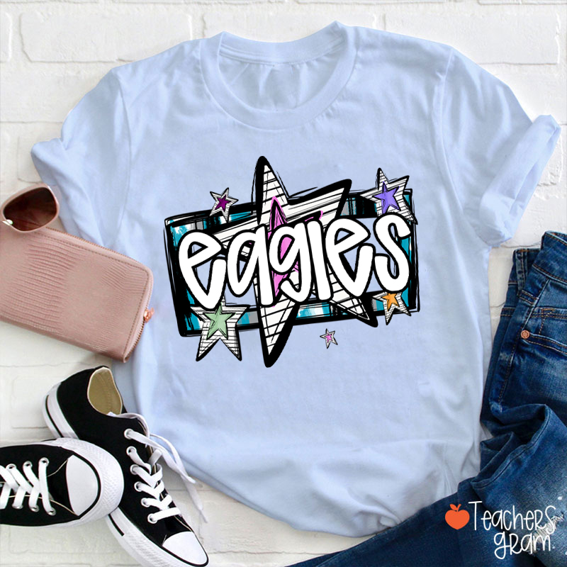 Personalized Mascot Star Metal Rock Teacher T-Shirt