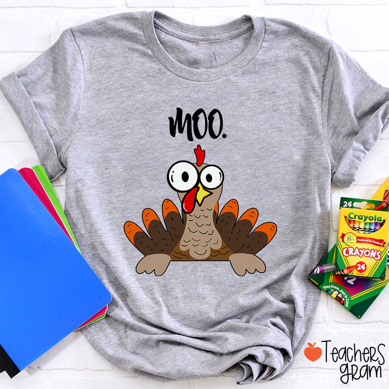 Rooster Crows Thanksgiving Teacher T-Shirt
