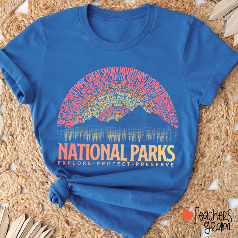 Vintage National Parks Teacher T-Shirt