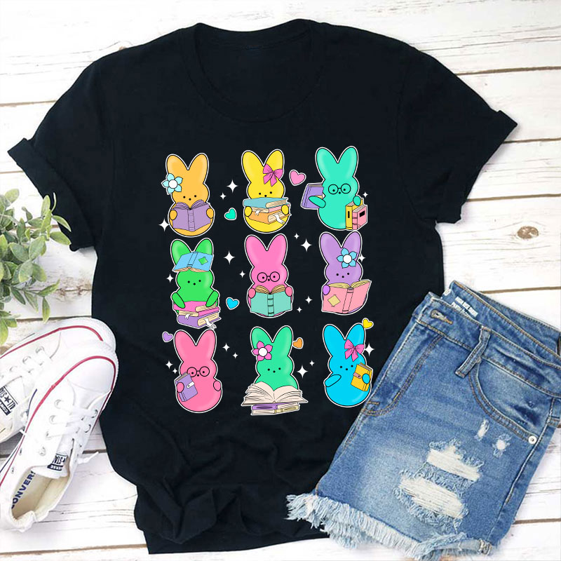 Reading Bunny Teacher T-Shirt