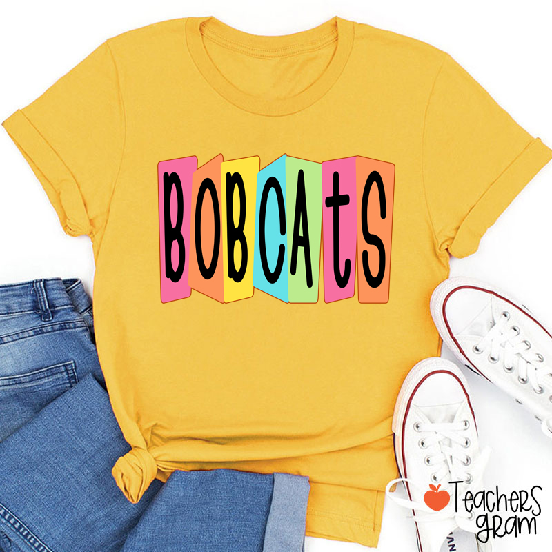 Personalized Mascot Or Grade Retro Colorful Billboard Teacher T-Shirt
