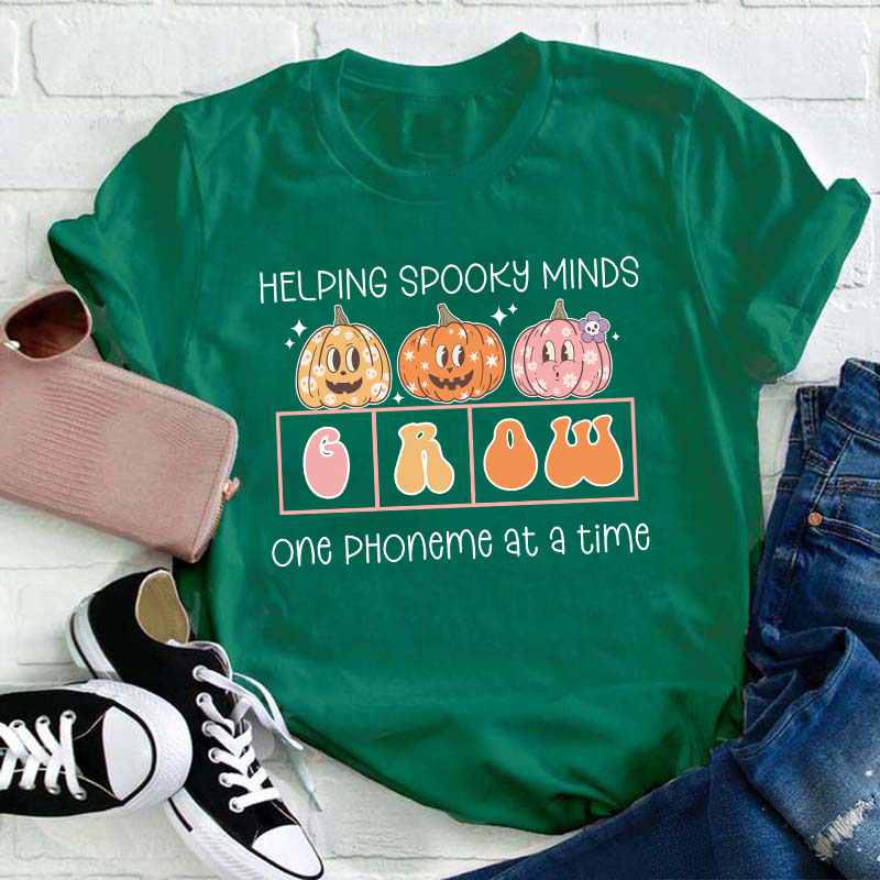 Helping Spooky Minds Grow Teacher T-Shirt