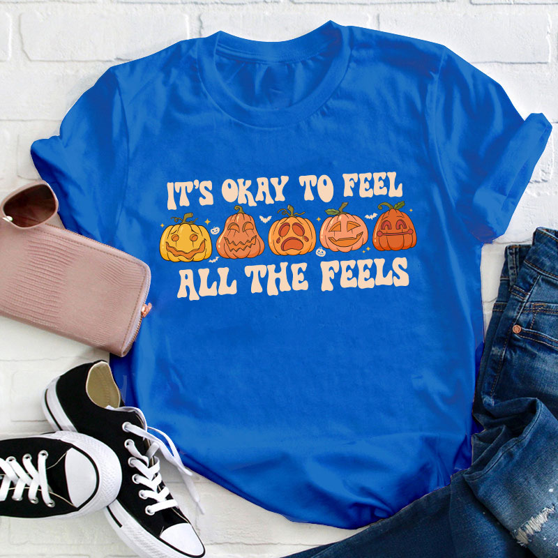 It's Okay To Feel All The Feels Teacher T-Shirt