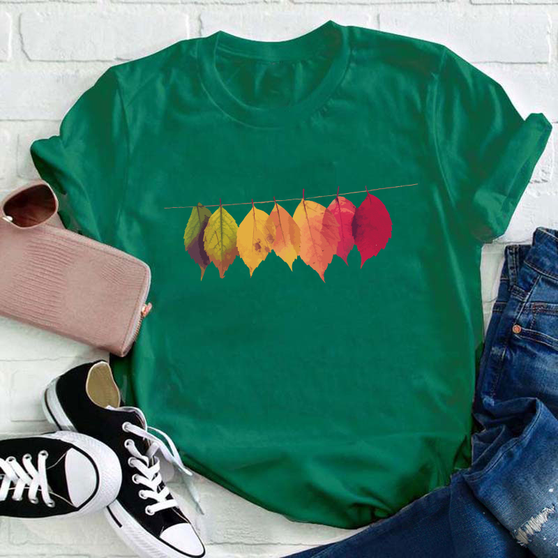 Collect Autumn Leaves Teacher T-Shirt