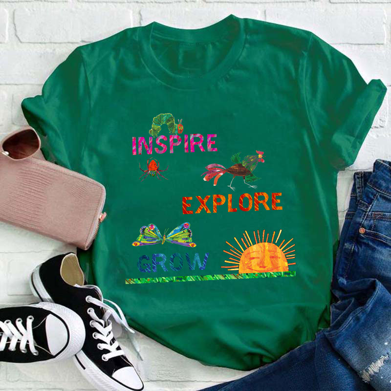 Inspire Explore Grow Teacher T-Shirt